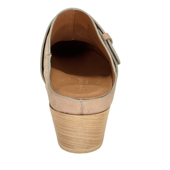 Gentle Souls Henley Tan Leather Wooden Platform Womens Clog Size 6.5M - Picture 4 of 16